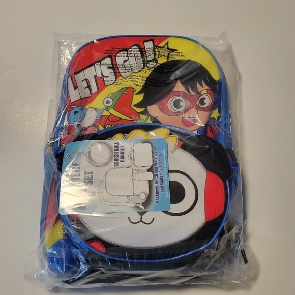 Ryan's World  NWT 4 piece backpack . - Picture 1 of 8